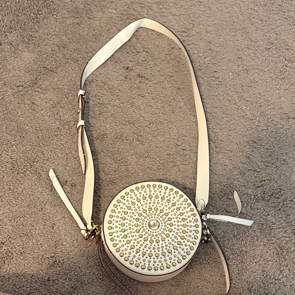 Michael Kors Studded Cream Crossbody Bag